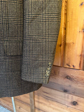 Load image into Gallery viewer, 90s Vintage Brown Plaid Suit Coat by Oscar de la Renta
