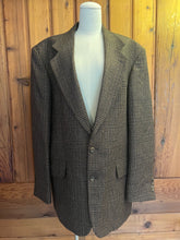 Load image into Gallery viewer, 90s Vintage Brown Plaid Suit Coat by Oscar de la Renta
