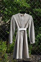 Load image into Gallery viewer, 1960&#39;s Empire Waist Beige Lace Dress
