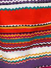 Load image into Gallery viewer, 1970&#39;s Multicolor Zig Zag Belted Mini Skirt
