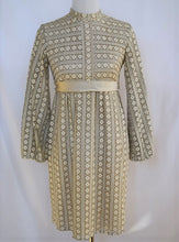 Load image into Gallery viewer, 1960&#39;s Empire Waist Beige Lace Dress
